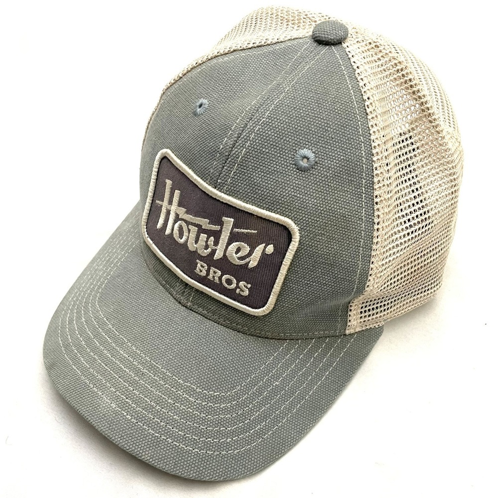 Howler Bros Logo Patch Trucker Snapback Hat Cap Blue Outdoors Fishing Adjustable